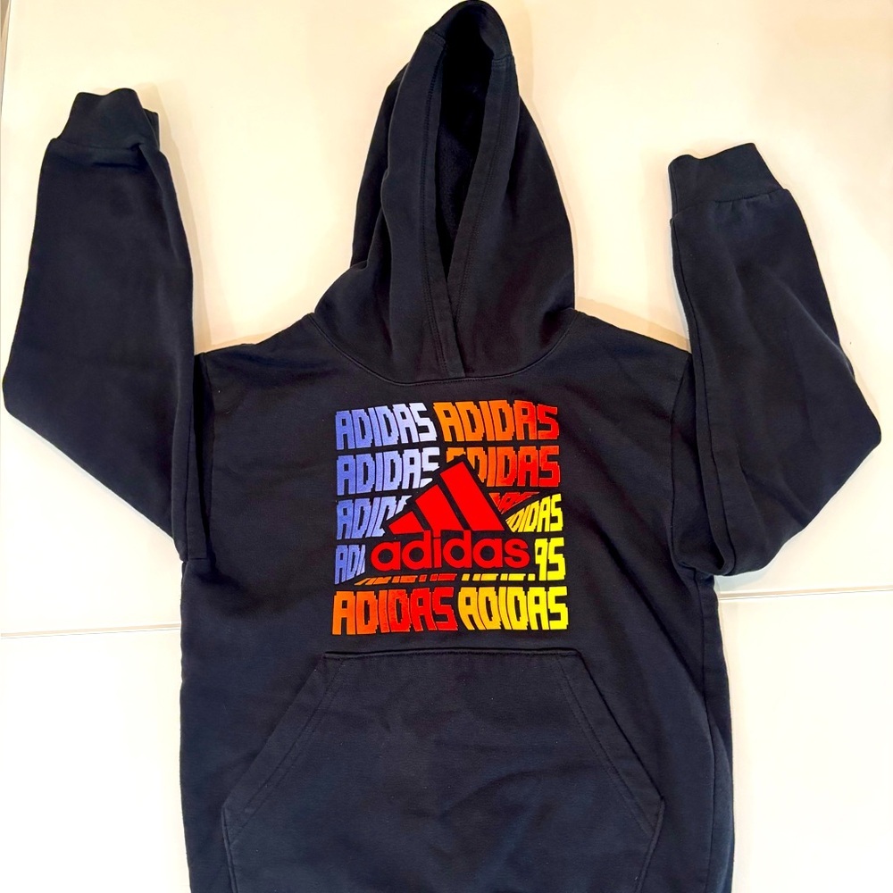 Cozy Black Adidas Colorful Sweatshirt